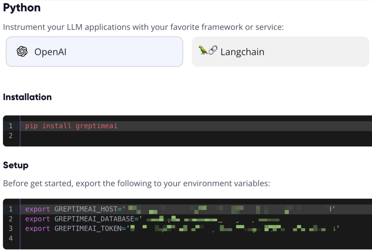 GreptimeAI Registration