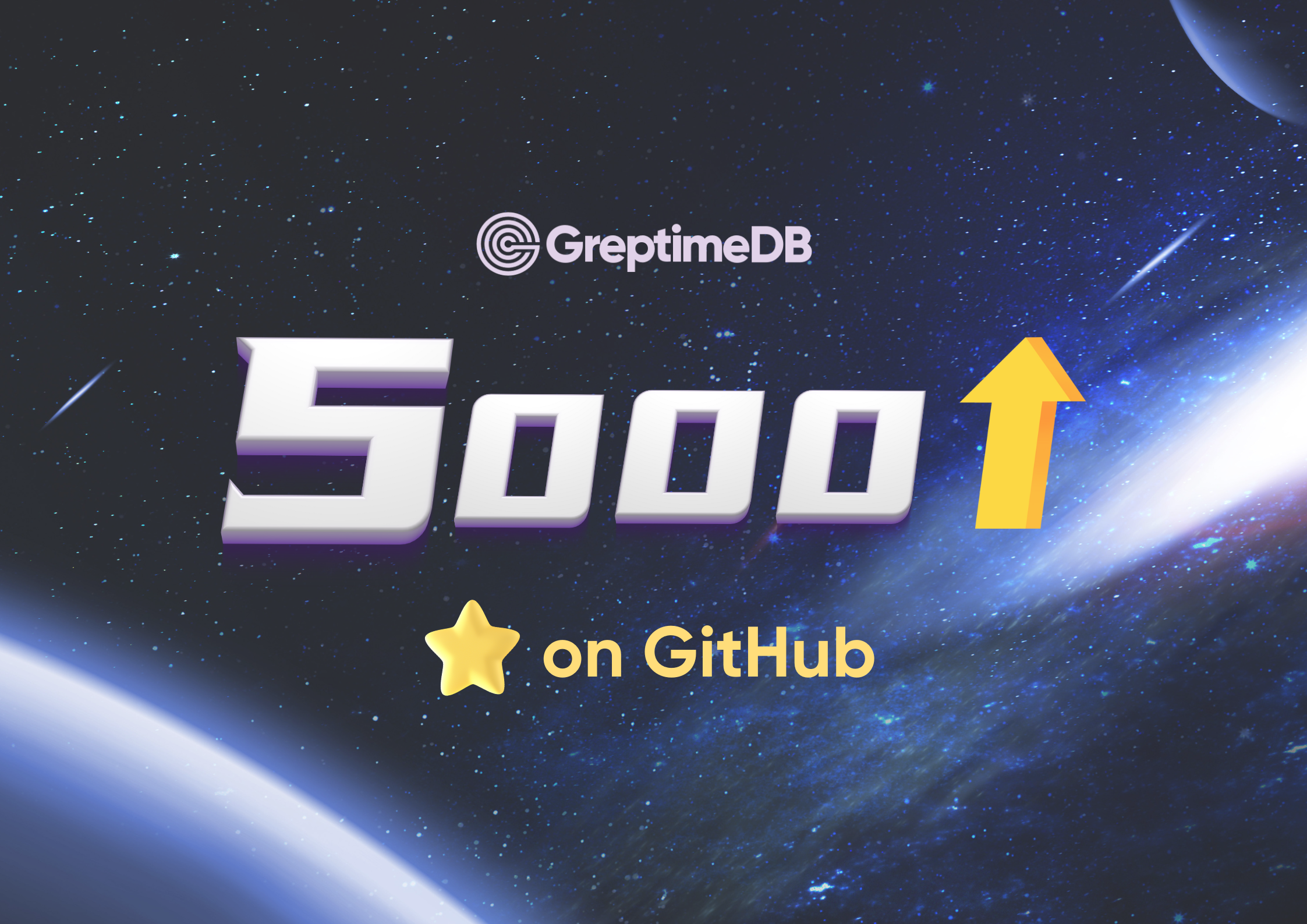 (Figure 1: The Milestone of GreptimeDB-5,000 Stars)